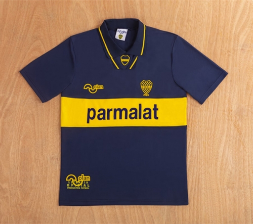 1993-95 Boca Juniors Home Yellow & Blue Thailand Soccer Jersey AAA-1041