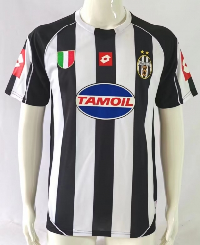 2002-2003 Retro Version Juventus Black & White Thailand Soccer Jersey AAA-503