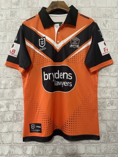 2024 West Tiger Home Orange Thailand Rugby Shirts-805