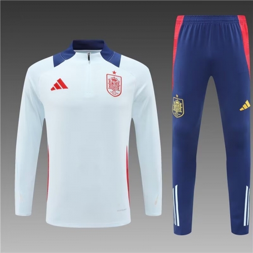 2024/25 Spain Light Blue Thailand Soccer Tracksuit Uniform-801/411