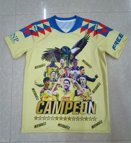 2023/24 Champion Version América Yellow Thailand Soccer Jerseys AAA-07