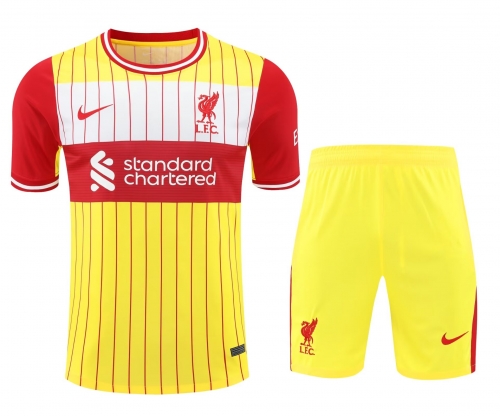 2024/25 Liverpool Yellow Shorts-Sleeve Thailand Soccer Uniform-418