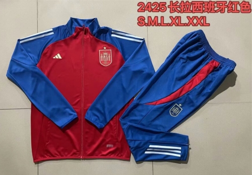 2024/25 Spain Red Soccer Jacket Uniform-815