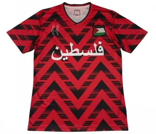 2024/25 Palestino Black & Red Thailand Soccer Jersey AAA-38