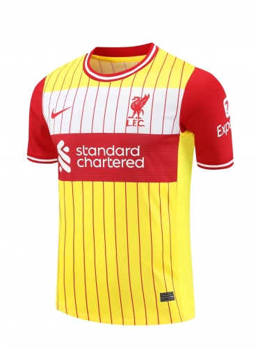 2024/25 Liverpool Yellow Shorts-Sleeve Thailand Soccer Jerseys-418