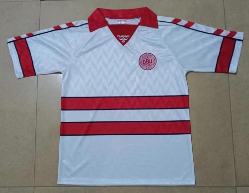 1988 Retro Version Denmark Away White Thailand Soccer Jersey AAA-301