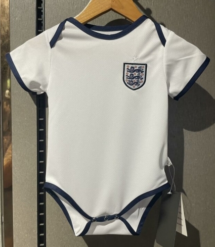 (Size 9/12 )2024-25 England Home White Baby Soccer Uniform-308