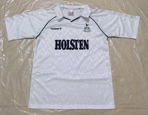 87-89 Retro Version Tottenham Hotspur Home White Thailand Soccer Jersey AAA-301