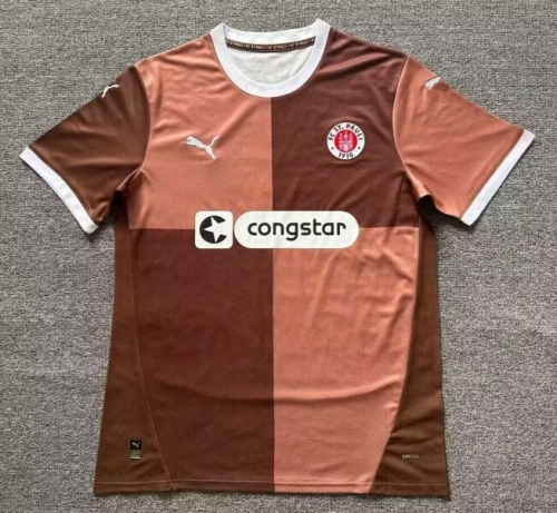 2024-2025 FC St. Pauli Home Ginger Pink Thailand Soccer Jersey AAA-1040