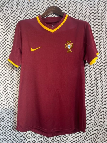 2000 Retro Version Portugal Home Red Thailand Soccer Jersey AAA-905