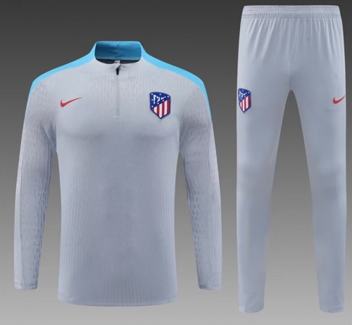 Player Version 2024/25 Atletico Madrid Gray Thailand Soccer Tracksuit Uniform-801