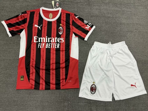 2024/25 AC Milan Home Black & Red Soccer Uniform-SKE/302/516