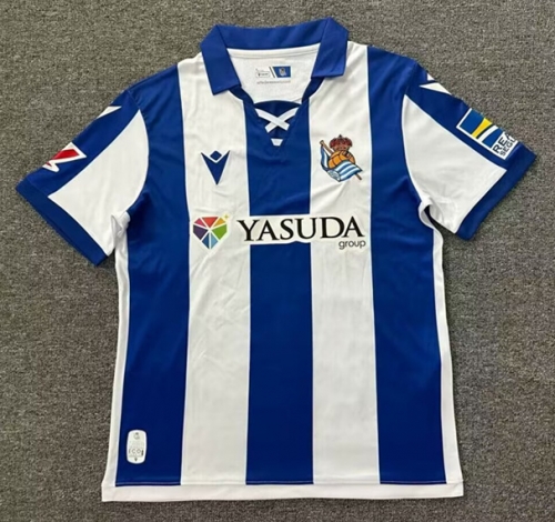 2024/25 Real Sociedad Home Blue & White Thailand Soccer Jersey AAA-912/1040/711