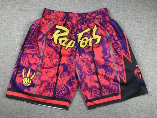 With pocket NBA Toronto Raptors Purple Shorts-805