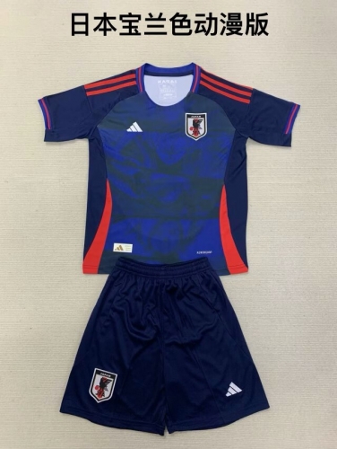 Cartoon 2024/25 Japan Royal Blue Kid/Youth Soccer Uniform-208