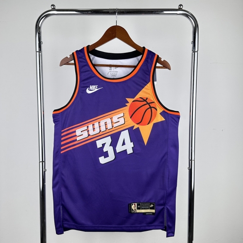 2023 Retro Version Phoenix Suns NBA Purple #34 Jersey-311