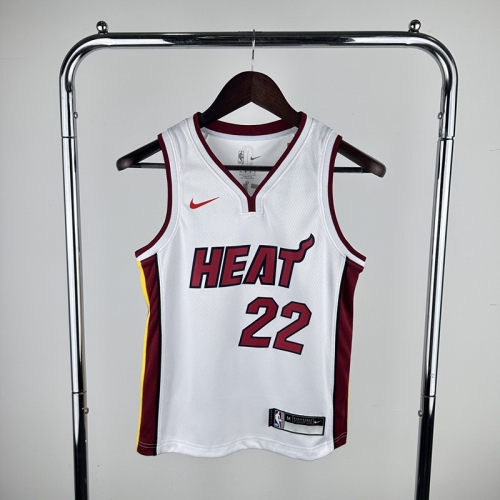 Kids Miami Heat NBA White #22 Jersey-311