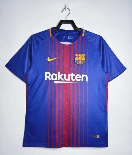 17-18 Retro Version Barcelona Home Red & Blue Thailand Soccer Jersey AAA-811