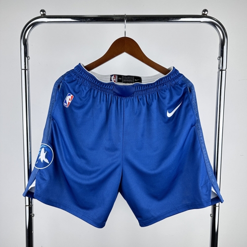 2024 Season City Version NBA Minnesota Timberwolves Blue Shorts-311