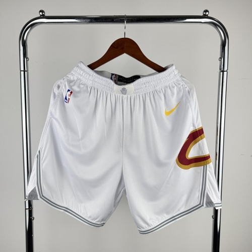 2023 Season Cleveland Cavaliers NBA Home White Shorts-311