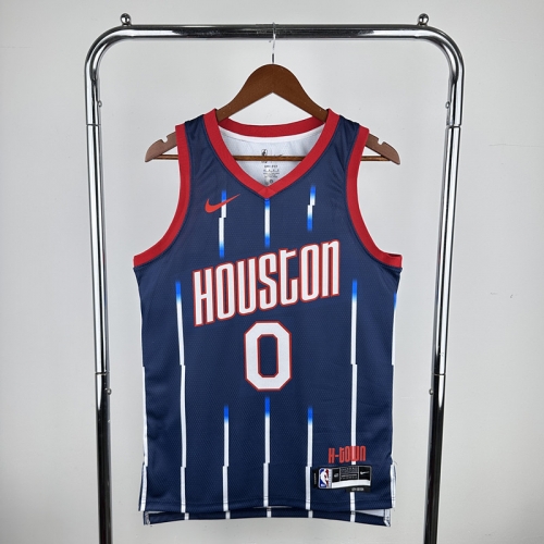 2023 City Version Houston Rockets Royal Blue NBA #0 Jersey-311