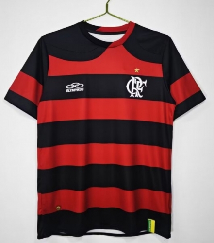 09-10 Retro Version CR Flamengo Home Red & Black Thailand Soccer Jersey AAA-710
