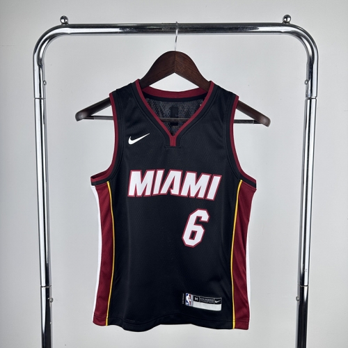 Kids Miami Heat NBA Black #6 Jersey-311
