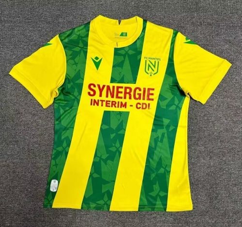 2024/25 FC Nantes Home Yellow & Green Thailand Soccer Jersey AAA-1040