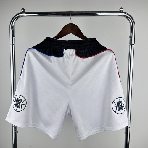 NBA Los Angeles Clippers White Shorts-311