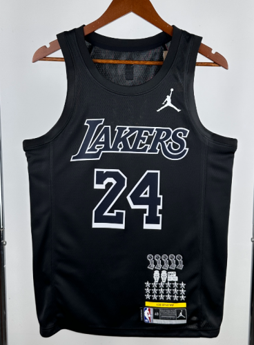 Honor Version Los Angeles Lakers NBA Black #24 Kobe Jersey-311