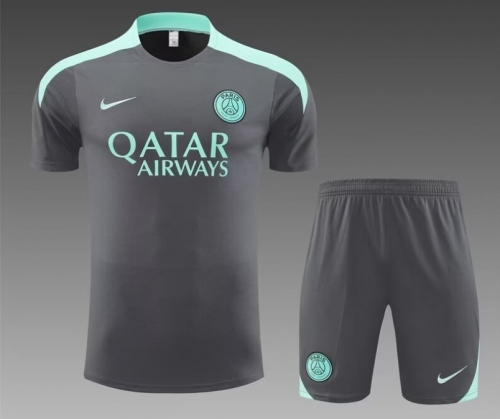 2024/25 Paris SG Dark Gray Shorts-Sleeve Thailand Soccer Uniform-801