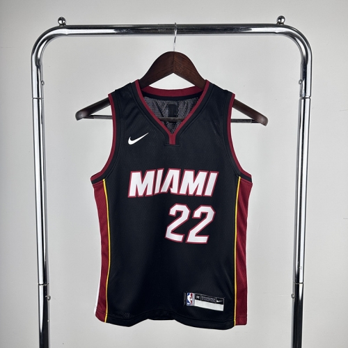 Kids Miami Heat NBA Black #22 Jersey-311
