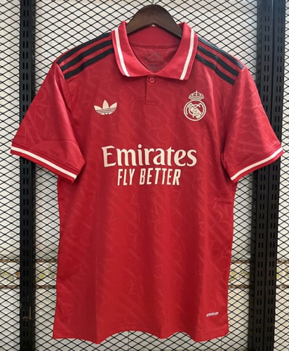 2024/25 Real Madrid 2nd Away Red TrainingThailand Soccer Jersey AAA-2146