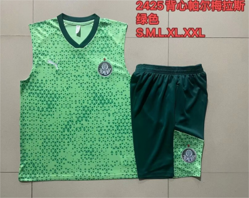 2024/25 SE Palmeiras Green Shorts-Sleeve Soccer Tracksuit Uniform-815