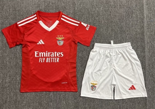 Kids 2024/25 Benfica Home Red Kids/Youth Soccer Uniform-522