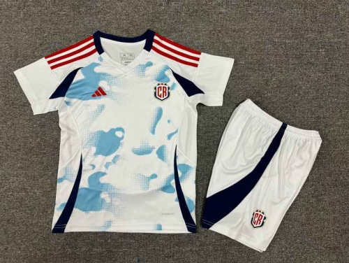 Kids 2024/25 Costa Rica Away White Kids/Youth Soccer Uniform-1040