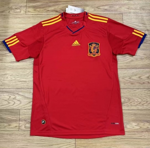 2010 Retro Spain Home Red Thailand Soccer Jersey AAA-522/23/410