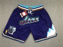 With Pocket Utah Jazz NBA Purple Shorts-311