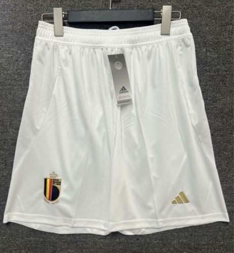 2024/25 Belgium Away White Thailand Soccer Shorts-315