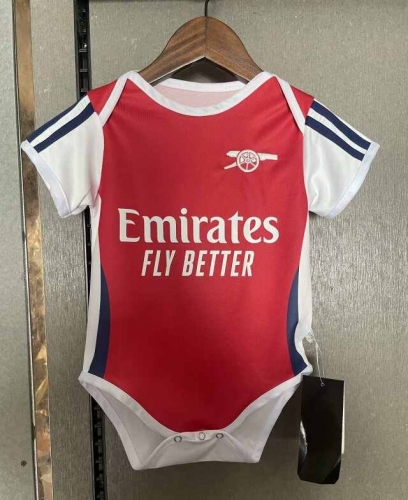 (Size 9-12) 2024/25 Arsenal Home Red Baby Soccer Uniform-308