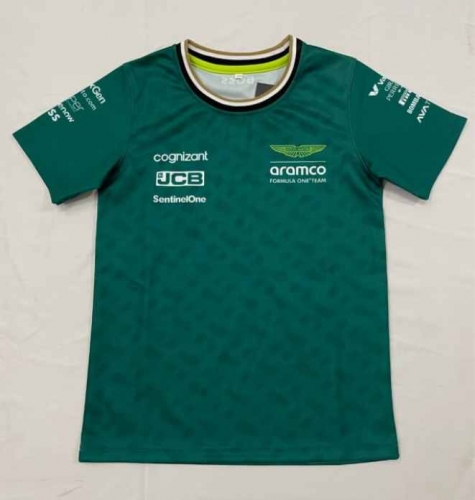 Kids 2024 Season Aston martin Green Formula One Racing Shirts-805