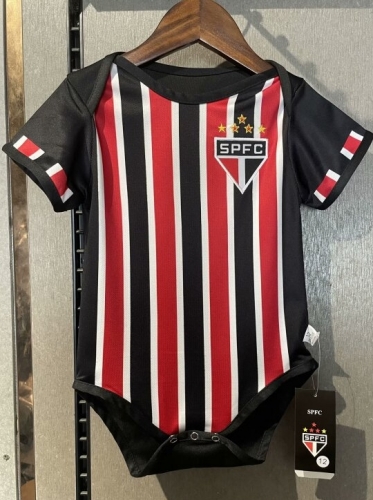 (Size 9-12) 2024/25 São Paulo FC Away Red & Black Baby Soccer Uniform-308