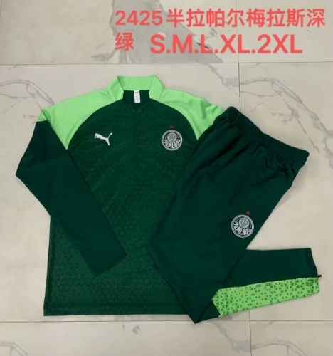 2024/25 SE Palmeiras Dark Green Thailand Soccer Tracksuit Uniform-815