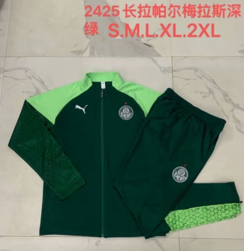 2024/25 SE Palmeiras Dark Green Thailand Soccer Jacket Uniform-815