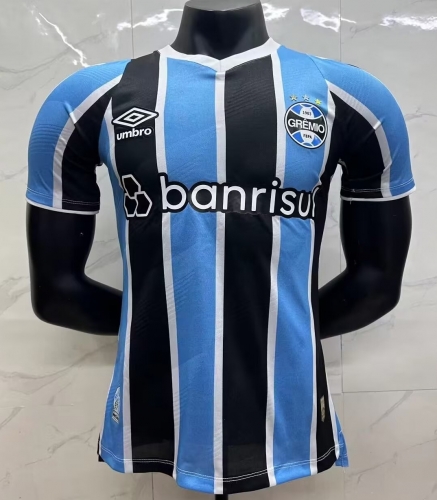 Player Version 2024/25 Grêmio FBPA Home Black & Blue Thailand Soccer Jersey AAA-908