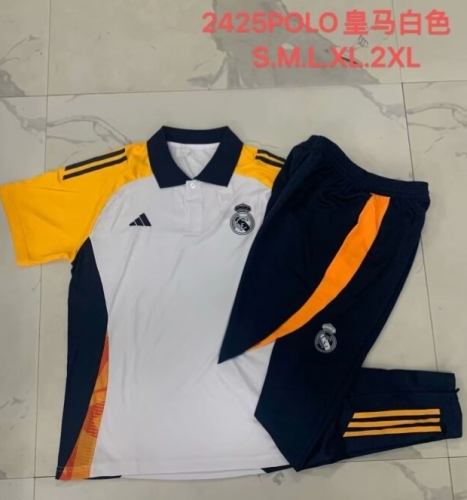 2024/25 Real Madrid White Thailand Soccer Polo Uniform-815