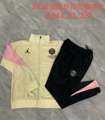 2024-25 Paris SG Apricot Thailand Soccer Jacket Uniform-815