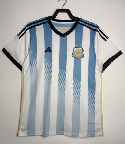 2014 Retro Version Argentina Home Blue & White Thailand Soccer Jersey AAA-811