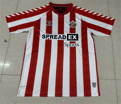 2024-25 Sunderland Home Red & White Thailand Soccer Jersey AAA-95/522