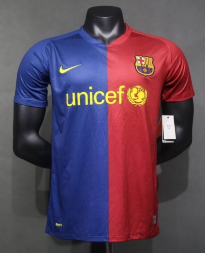 Player Version 08-09 Retro Player Version Barcelona Home Red & Blue Thailand Soccer Jerseys-703